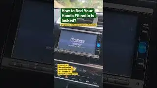 How to find Your Honda Fit radio is locked?