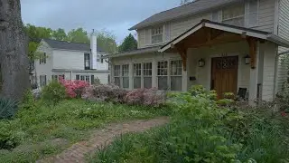 Walking North Carolina Neighborhoods Under Windy Skies | Nature Sounds for Sleep and Study