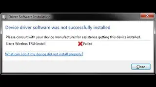 Device Driver was not successfully installed Problem | Easy Solution!!