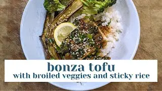 Bonza Tofu with Broiled Veggies and Sticky Rice  - Tastes Like the Weekend