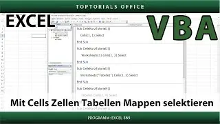 Mit Cells die Zelle Tabelle Arbeitsmappe selektieren / Excel VBA