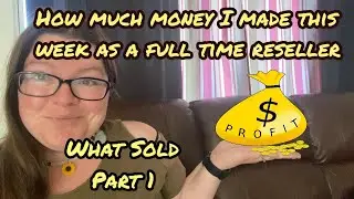 How Much Money I Made This Week as a Full Time Reseller - Net Profit Part 1