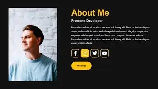 Responsive About Me Block HTML CSS