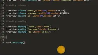 Treeview widget  and its methods / ttk.Treeview / Tkinter tutorial in Hindi / Dynamic Coding