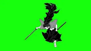 YORIICHI GREEN SCREEN MANGA ANIMATION (DEMON SLAYER) #capcuttemplate  #yoriichi #yoriichiedit