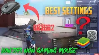 FREE FIRE BEST SETTINGS FOR LOW DPI NON GAMING MOUSE ⚙️🖥️ BLUESTACKS/MSI || BEST HEADSHOT SETTINGS 👽