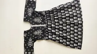 Kids Naira Cut Kurti cutting and stitching | Naira Cut kurta cutting and stitching