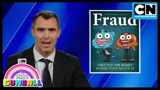 Gumball and Darwin on the news on TV | Gumball | Cartoon Network