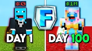 I Survived 100 Days on Fresh SMP...And I got RICH FAST!!