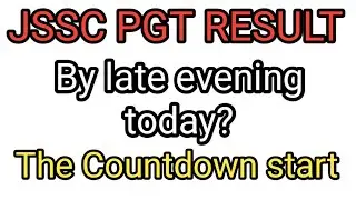 JSSC PGT RESULT DATE 2024
