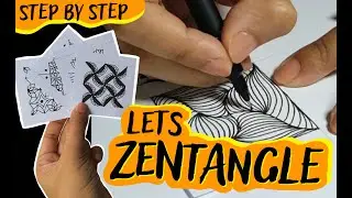 Zentangle art | 10 Zentangle flower patterns | easy Zentangle for beginners | step by step tutorial