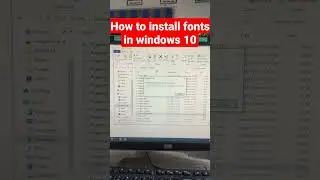 How to install fonts in windows 10