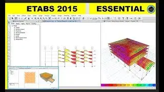 Project 4 ,Four stories Building Evaluation in   ETABS 2015_Essential Training Series