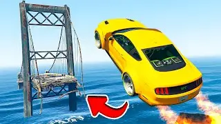 КАК ПЕРЕПРЫГНУТЬ СЛОМАННЫЙ МОСТ НА ЧИТ МАШИНЕ ЭКСПЕРИМЕНТ в ГТА 5 МОДЫ! GTA 5 ONLINE ВИДЕО