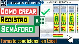 Como Crear Registro Semáforo En Excel – Poner Colores En Celdas De Excel