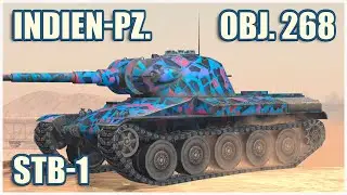 Indien-Panzer, STB-1 & Object 268 • WoT Blitz Gameplay