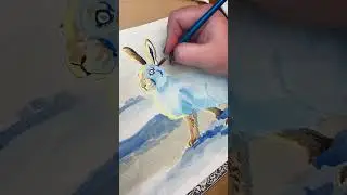 How to paint a rabbit with gouache paint by artist Marly McGuire Beaudoin