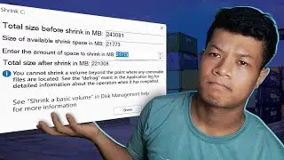 How to Fix "You cannot shrink a volume" problem in Windows | Increase available shrink space