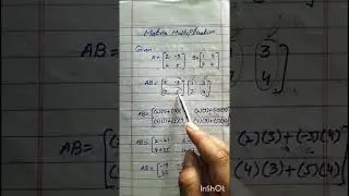 Matrix multiplication for class 9th