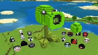 Survival Plants vs Zombies House With 100 Nextbots in Minecraft - Gameplay - Coffin Meme