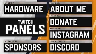 Clean Counter-Strike 2 inspired Twitch Panels for Streamers