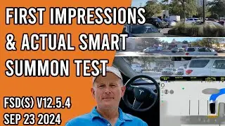 FSD Supervised v12.5.4 - First Impressions & Actual Smart Summon Test