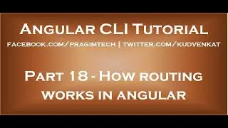 How routing works in angular