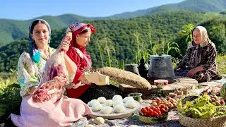 Village Life in Northern Iran | Baking Lavash Bread & Cooking Tandoori Abgoosht