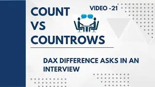 #powerbi #dax #difference #count #vs #countrows #interview #ask #question (Video - 21)