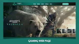 Create Animated Gaming Landing Page with HTML, CSS, and JavaScript