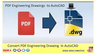 Convert PDF Drawing into AutoCAD File And Align With Given Co-ordinates//Using Amazing Trick.