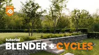 Exterior tutorial - garden scene for Blender Cycles