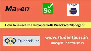 How to launch the browser with WebdriverManager? || StudentBuzz