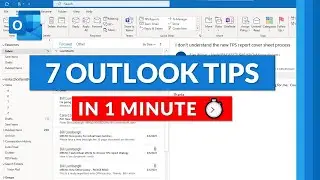 7 Microsoft Outlook Tips and Tricks in 1 minute ⏱ [2021] #shorts