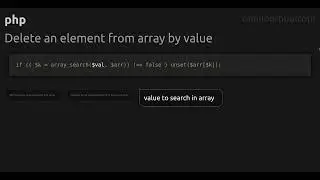 Delete an element from array by value