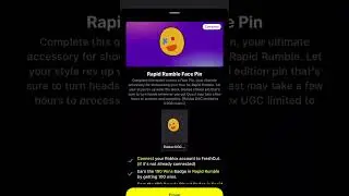 FREE LIMITED UGC: How to get the Rapid Rumble Face Pin in FreshCut App 