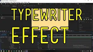 How to Typewriter Effect in 2 minutes using After Effect