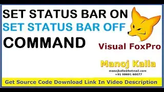 vfp set status bar on | vfp set status bar off | foxpro set status | vfp online training | vfp to c#