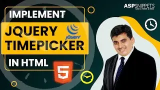 Implement jQuery TimePicker in HTML