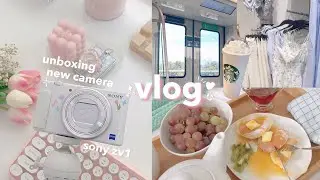 vlog ✿ unboxing my new camera (sony zv1), hitting 100k, metro, shopping + more