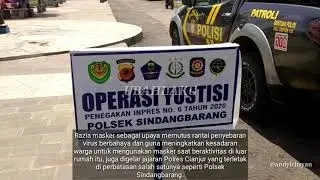 Polsek di Berbagai Pelosok Daerah Cianjur Razia Masker dan Bagikan Masker