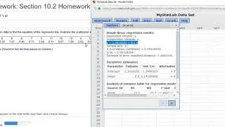 Find the Least Squares Regression Line in StatCrunch