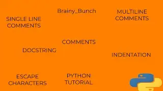 # Brainy _ Bunch   # Comments , Types of Comments , Indentation , Escape Characters  In Python