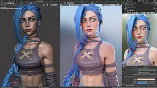 Jinx (Arcane) 🌟 - Part 1 - Blender 3D Timelapse