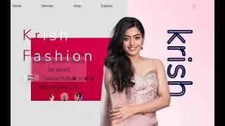 Fashion Website landing page design #rashmikamadanaa