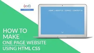 One page website in HTML CSS || single page website tutorial