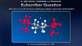 Why does cis-1,4-di-t-butylcyclohexane adopt a twist-boat conformation instead of a chair?