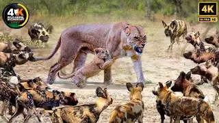 Wild Dogs Vs Lions : Tragic Clash of Predators on the Savannah | Animal Documentary 