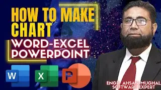 How to Make Chart in Microsoft Word, Excel & PowerPoint, #ahsanmughal