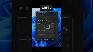 Clipboard History in Windows 📋 #windows #productivity
